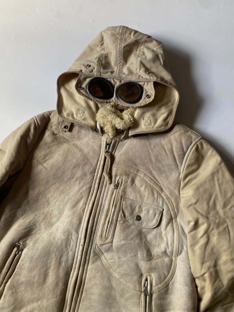 Vintage archive CP company (Category: Coats, Jackets and Outerwear) located in Baguio. Submitted by dapper_deals (Listing ID 1467719042, Image 3). Description: Vintage Archive C.P Company Deerskin / Shierling Mile Miglia Google Jacket Autumn/Winter 2006 by Alessandro Puggetti Dimentions: Length - 26 Width - 22 Shoulder - 18 Sleeves - 25.