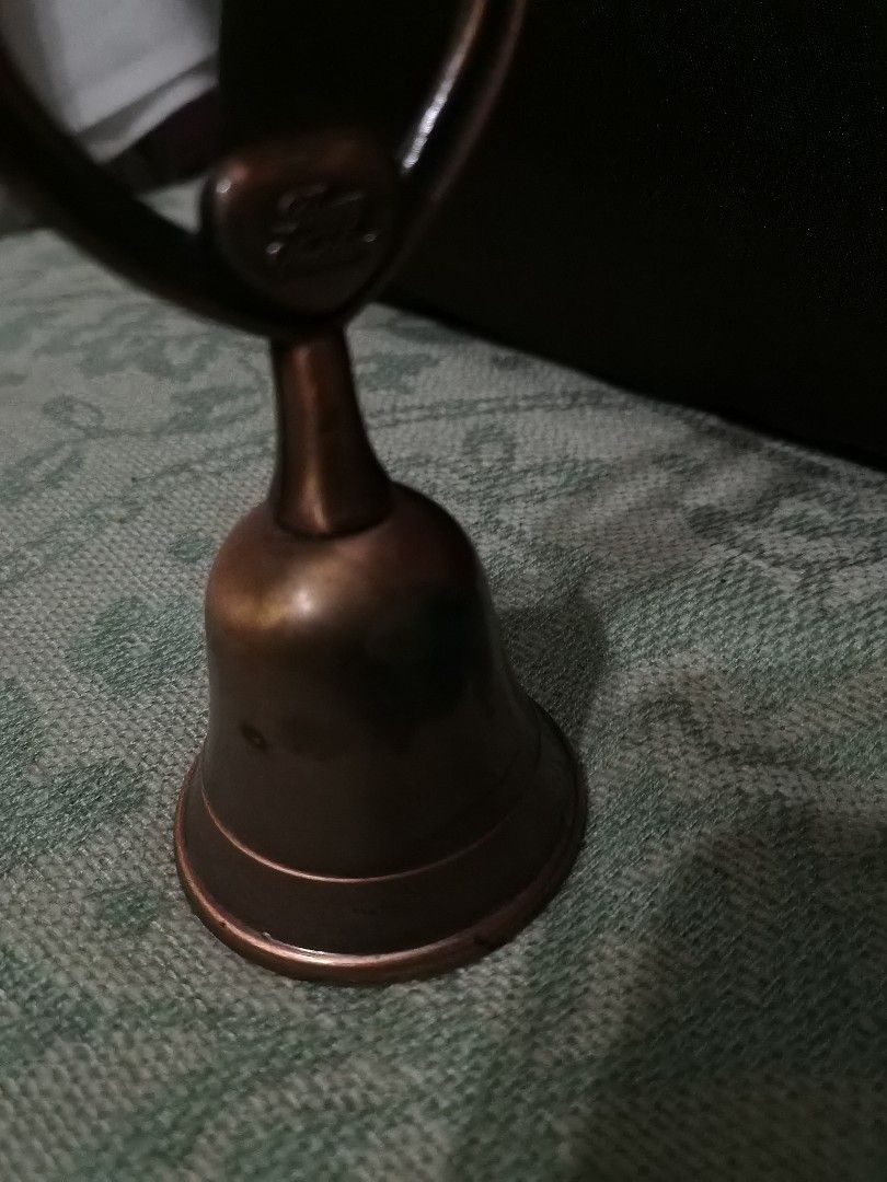 Vintage bronzed type happy wedding bell 4.5x2" (Category: Other Home Decor) located in Manila. Submitted by luckycharm_215 (Listing ID 1467699723, Image 2). Description: used good.