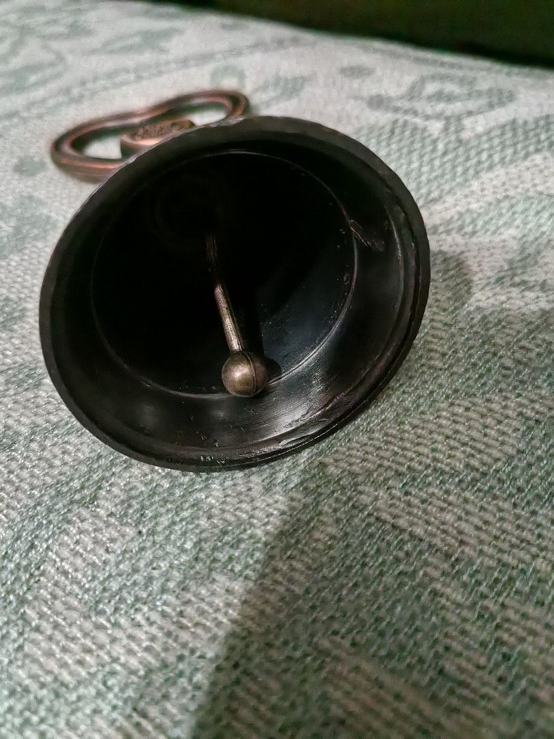 Vintage bronzed type happy wedding bell 4.5x2" (Category: Other Home Decor) located in Manila. Submitted by luckycharm_215 (Listing ID 1467699723, Image 3). Description: used good.