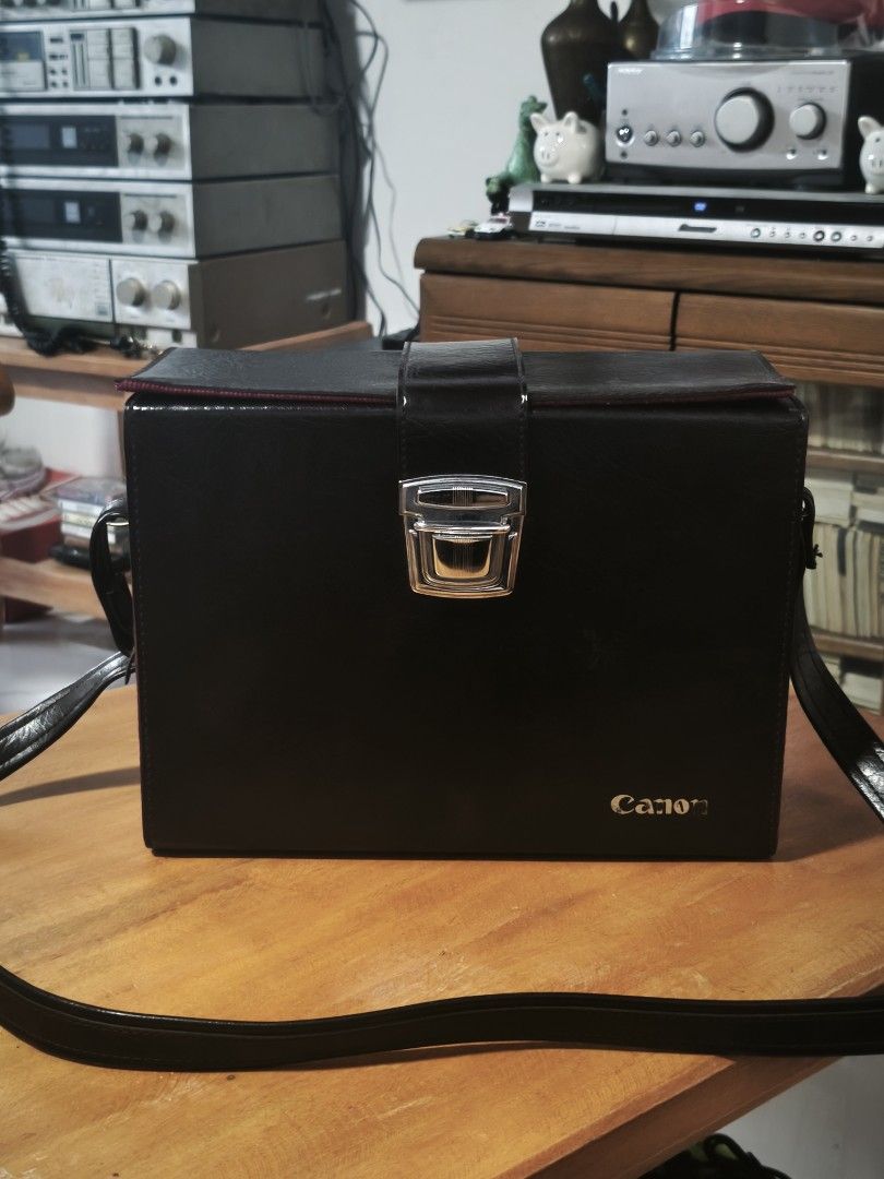 Vintage Canon Hard Leather Camera Bag/Case (Category: Camera Bags & Carriers) located in Candon. Submitted by ylocos_thrifts (Listing ID 1467611282, Image 1). Description: Vintage Canon Hard Leather Camera Bag/Case Size: H 8" x L 10.5" x W 5" Color: Brown Good Condition Sign of usage.