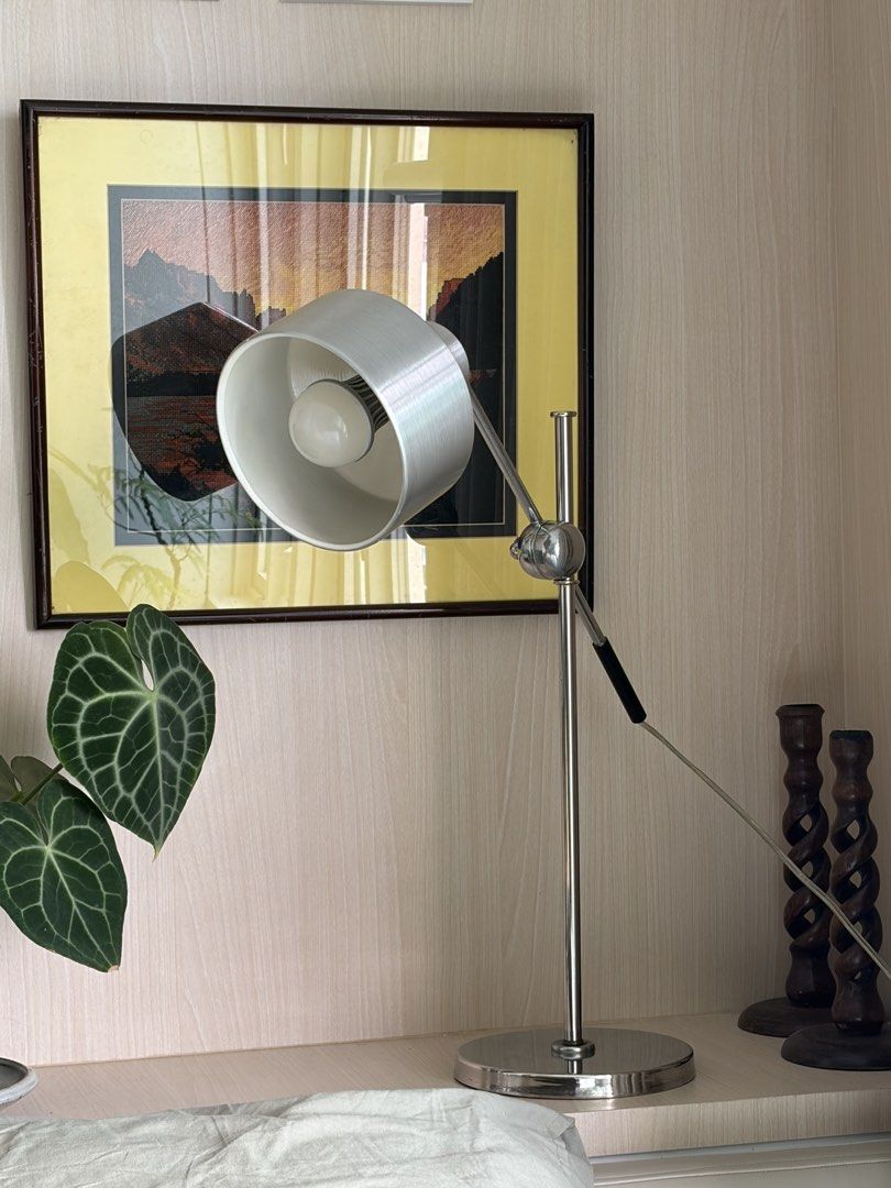 Vintage Chrome Table Lamp (Category: Office Furniture & Fixtures) located in Baguio. Submitted by expired_inventory (Listing ID 1467626142, Image 1). Description: Vintage Chrome Lamp - Price Negotiable Dm for more photos.