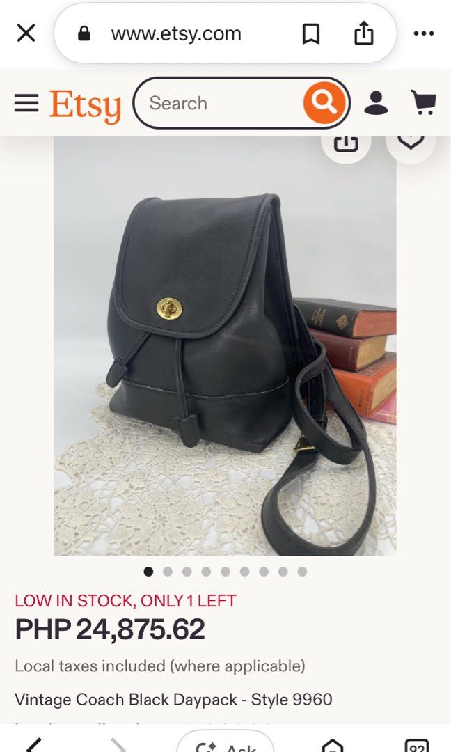 VINTAGE COACH BLACK DAYPACK BAG (Category: Backpacks) located in General Mariano Alvarez. Submitted by adonid (Listing ID 1467681139, Image 2). Description: VINTAGE COACH BLACK DAYPACK BAG GOOD CONDITION NORMAL SIGN OF USAGE ONLY.