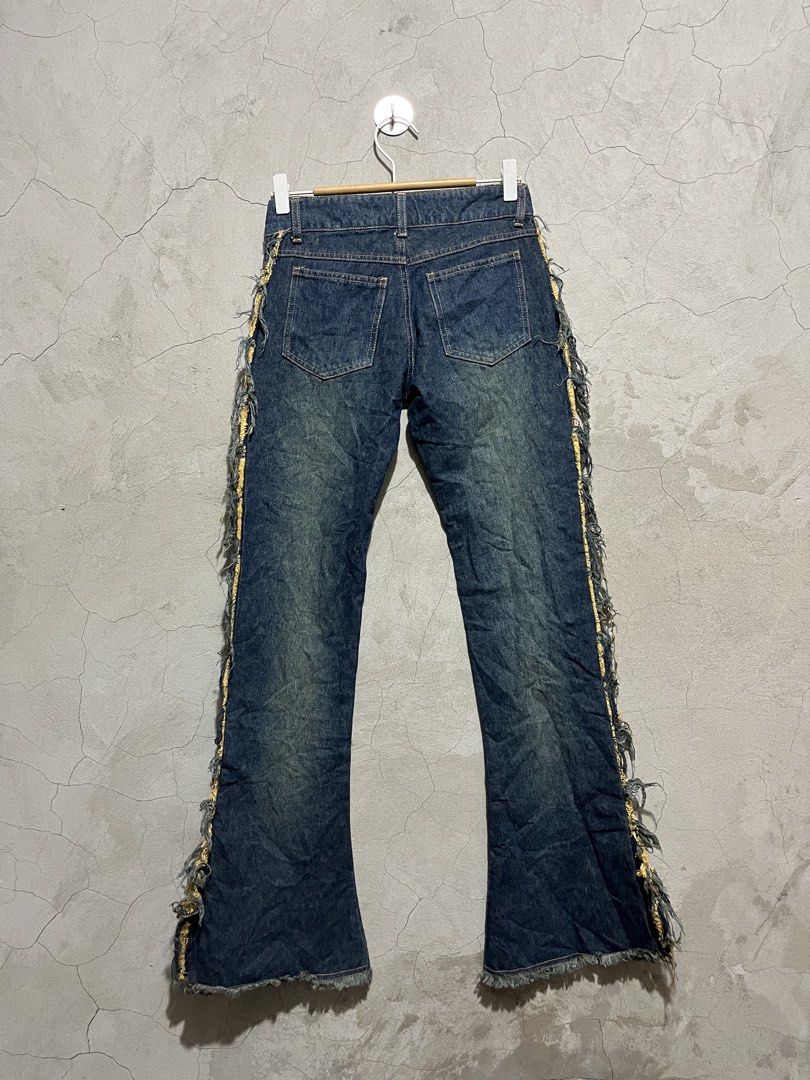 vintage JOEUR AUX ECHECS western bootcut jeans (Category: Luxury Apparel) located in Cagayan de Oro. Submitted by vintagevvvictim (Listing ID 1467641269, Image 3). Description: size 24 vintage Japanese avant garde brand.