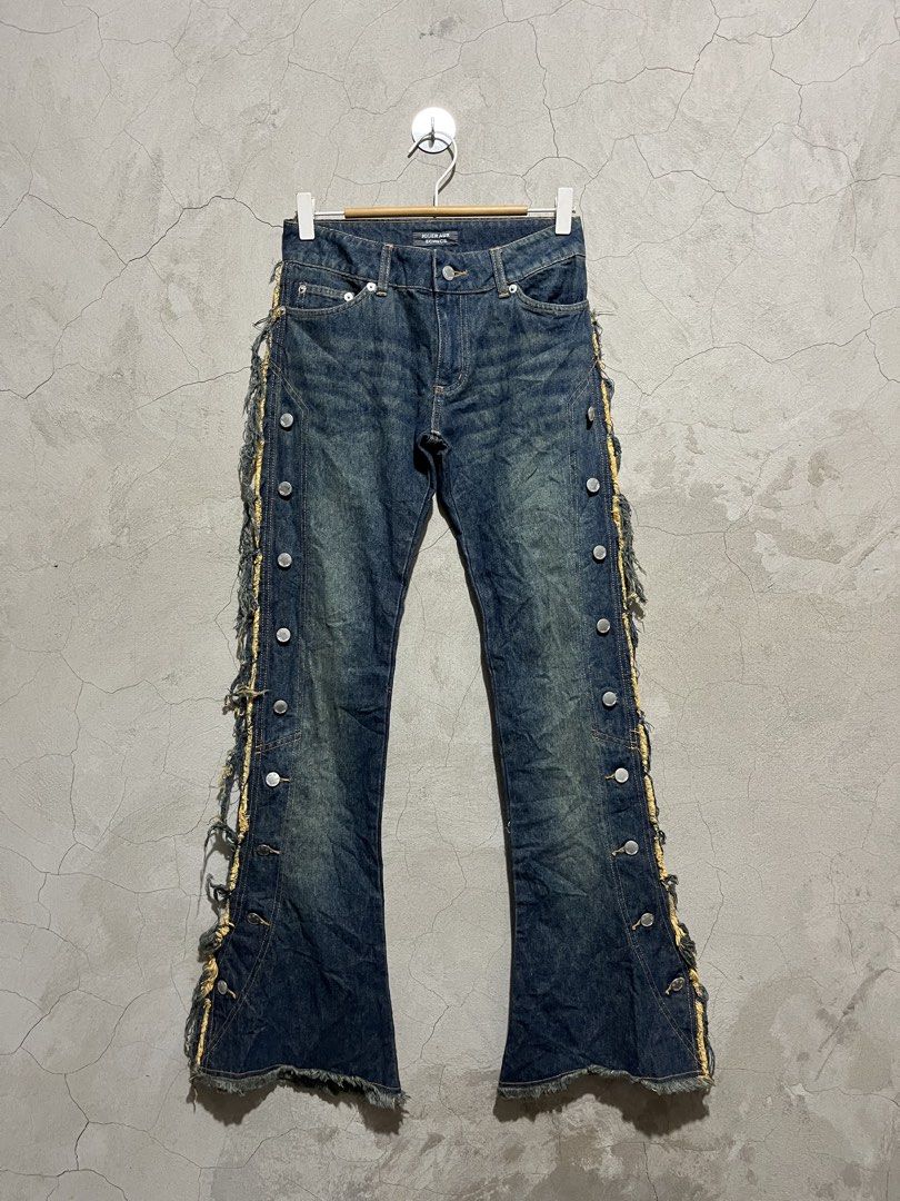 vintage JOEUR AUX ECHECS western bootcut jeans (Category: Luxury Apparel) located in Cagayan de Oro. Submitted by vintagevvvictim (Listing ID 1467641269, Image 1). Description: size 24 vintage Japanese avant garde brand.
