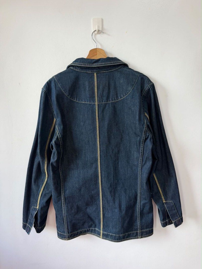 Vintage Levis Redloop Dark Indigo Denim Blazer (Category: Coats, Jackets and Outerwear) located in Iloilo. Submitted by bunitoapparel_v2 (Listing ID 1467765350, Image 2). Description: Good as new No Flaws Size Medium Width 20 Length 30.