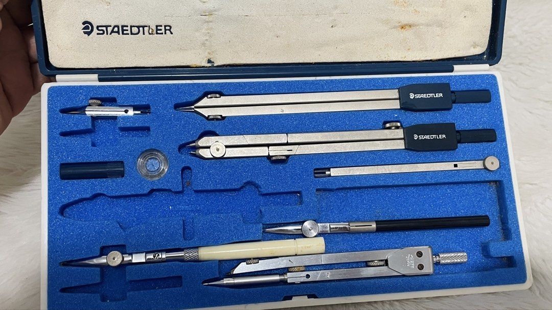Vintage Staedtler Germany Drafting Set etc. bundle (Category: Craft Supplies & Tools) located in Quezon City. Submitted by sissymissy1527 (Listing ID 1467808757, Image 3). Description: With missing parts Yong iba nireplace lang Souce: japan surplus With pencils and leads Selling as is where is.