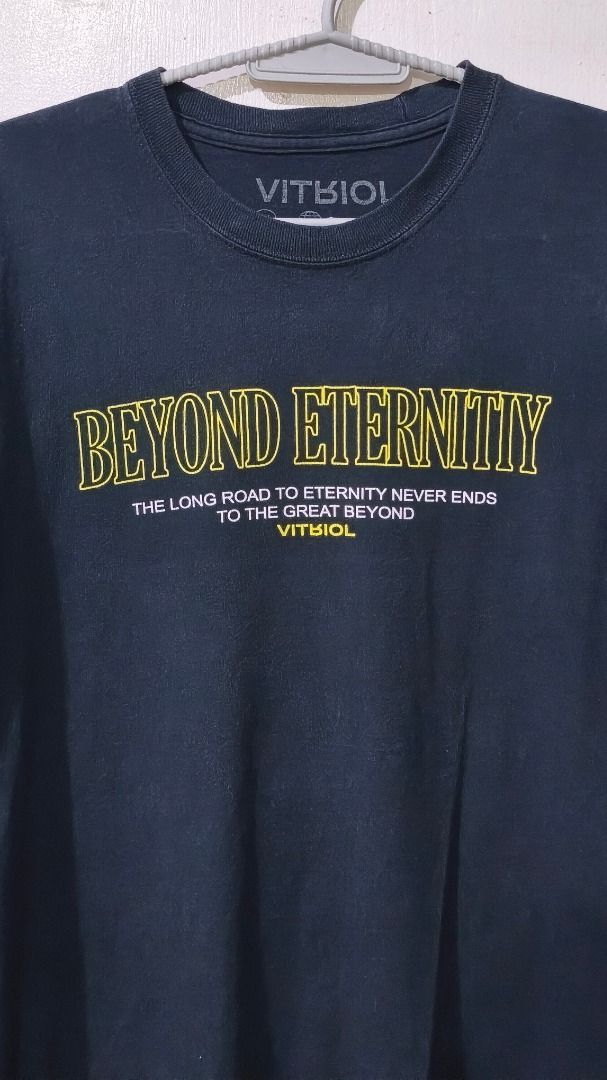 Vitriol Beyond Eternity Black Graphic Tee (Category: Tshirts & Polo Shirts ) located in Davao. Submitted by thethriftproject082 (Listing ID 1467798501, Image 3). Description: Vitriol ​Beyond Eternity 📍𝐌𝐈𝐍𝐄: 450 📍𝐒𝐈𝐙𝐄 𝐎𝐍 𝐓𝐀𝐆: M 📍𝐃𝐈𝐌𝐄𝐒: 20 x 27.
