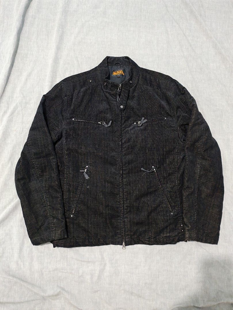 Von dutch skull rider jacket (Category: Coats, Jackets and Outerwear) located in Baguio. Submitted by used_clothing2600 (Listing ID 1467756417, Image 1). Description: von dutch skull rider jacket size large verygood condition pit to pit 22.5 length 27.5 shoulders 18 sleeve length 25 P 1,380.