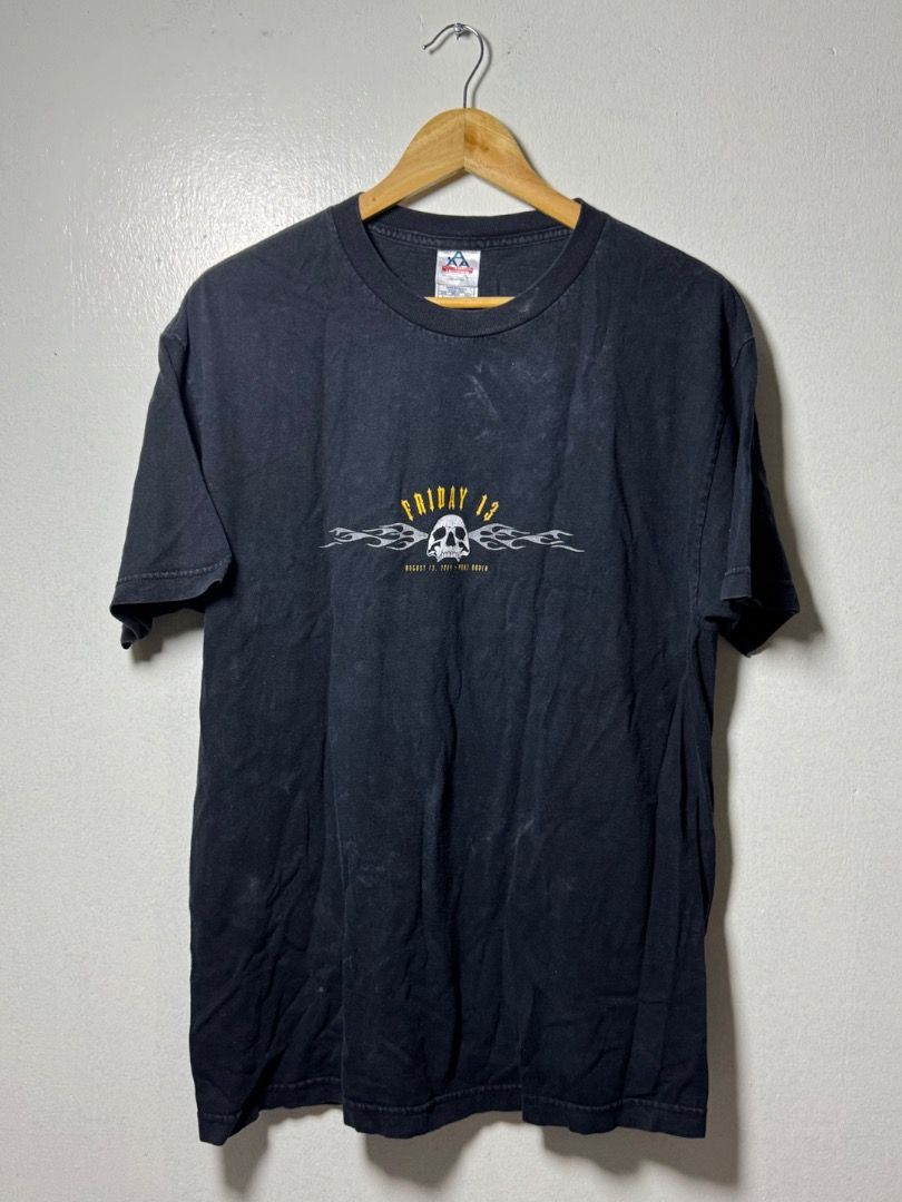 VTG 2004 Friday 13th Port Dover Graphic Tee (Category: Activewear) located in Muntinlupa City. Submitted by prospere.archive (Listing ID 1467797308, Image 1). Description: VTG 2004 Friday 13th Port Dover Graphic Tee Excellent condition L on tag W 21 L 29 Issue will be indicated if theres any! Free shipping if you ordered 3 or more!.