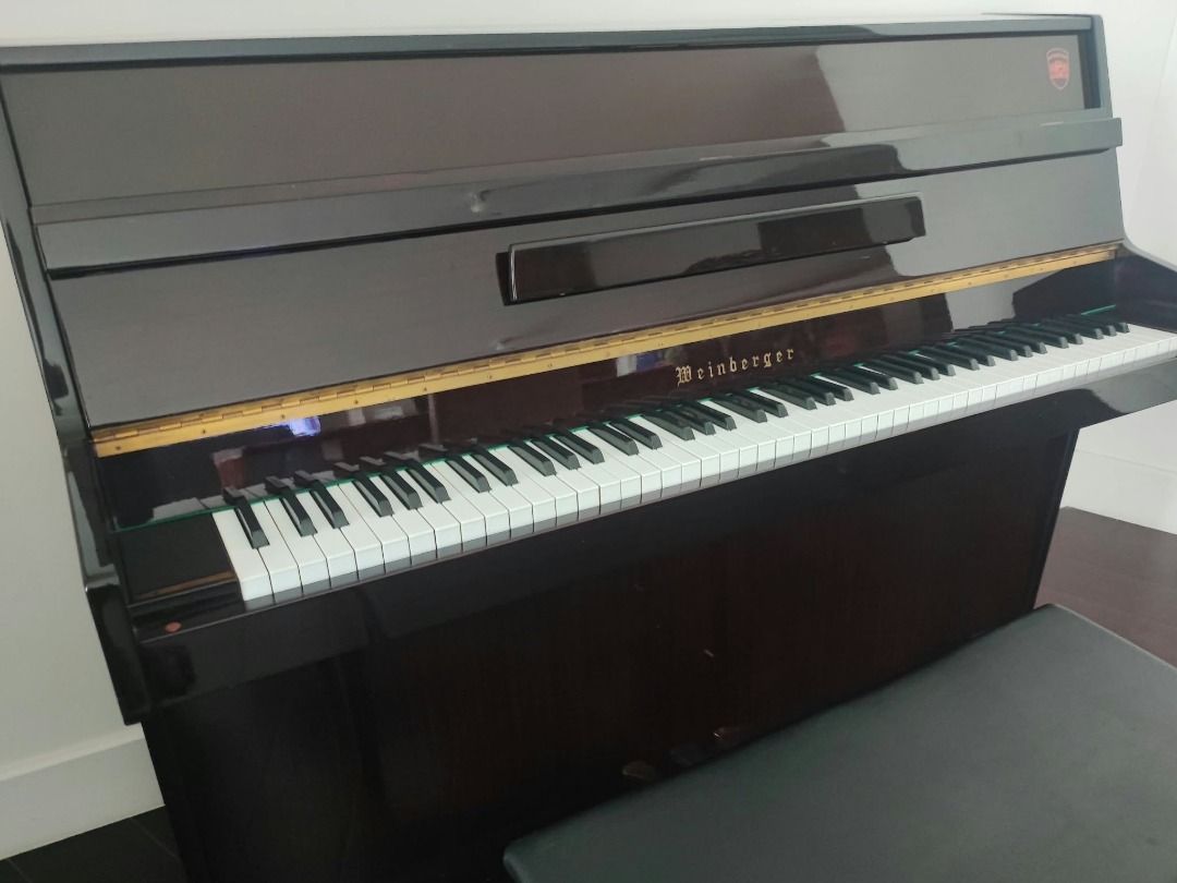 WEINBERGER acoustic uplight piano (Category: Musical Instruments) located in Caloocan City. Submitted by odddolphin.64db54 (Listing ID 1467604385, Image 2). Description: FOR SALE: Weinberger WB-110 Acoustic Upright Piano – Makati City Selling my rare Weinberger WB-110 acoustic upright piano. Compact but bright and pleasant sound. Perfect for condominium unit or small space. Brand: Weinberger Model: WB-110 Compact upright piano, approximately 110 