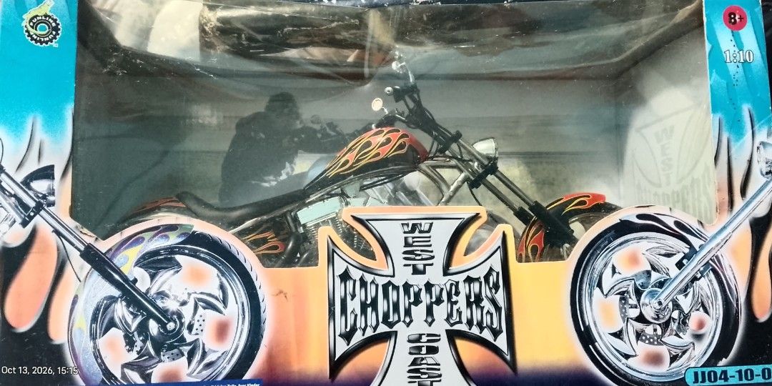 West Coast Choppers (Category: Interactive Toys) located in Manila. Submitted by amomof3at41 (Listing ID 1467668134, Image 2). Description: west Coast Choppers /Muscles Machines die cast model motorcycle Jesse James.