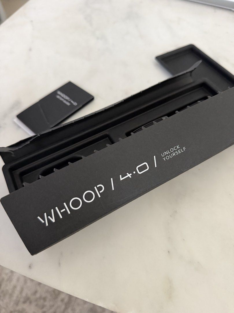 Whoop 4.p (Category: Wearables & Smart Watches) located in Paranaque City. Submitted by johnrramirez88 (Listing ID 1467636710, Image 2). Description: Whoop 4.0 Brand new Open box Complete set Rfs: declutterring 8k neg .
