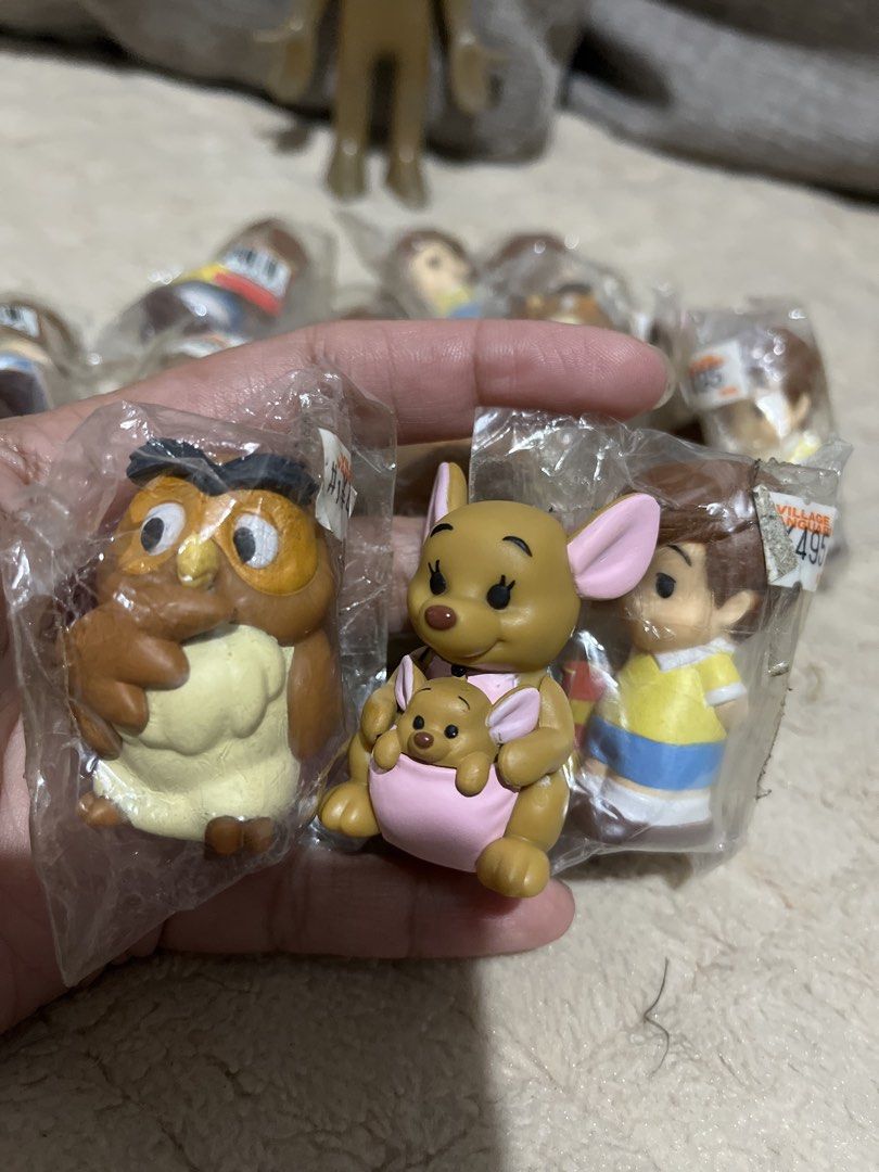 Winnie the Pooh Finger Puppet (Category: Kids Toys) located in San Jose del Monte. Submitted by learn_andplaywithletty (Listing ID 1467621880, Image 2). Description: Winnie the Pooh collection by Ensky All brandnew. Original with markings 5 pcs for ₱125 ₱25 each only . If you check from orange app 400+ per 10 pcs siya. So around ₱40+ ang price per piece..