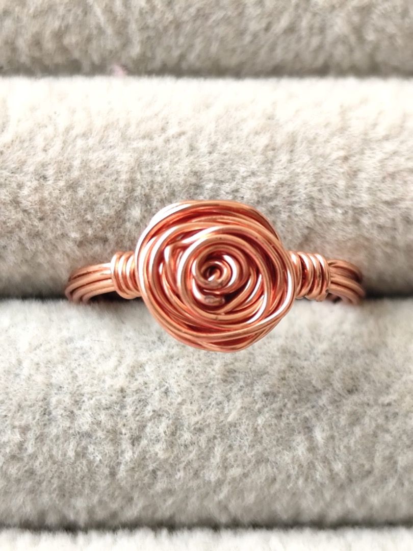 Wire wrapped Small Rose Ring (Nontarnish Rose Gold) Size 6 (Category: Rings) located in Mandaluyong City. Submitted by allaboutgemsandco (Listing ID 1467740318, Image 2). Description: Wire wrapped Small Rose Ring (Nontarnish Rose Gold) Size 6 Facet size: 10mmx9mm Ring Size: 6 Price: Php 80 add shipping fee for less than Php 1000 ✨ Your Daily Dose of Handcrafted Romance! 🌹✨ Say hello to our stunning Wire Wrapped Small Rose Ring! Made with premium