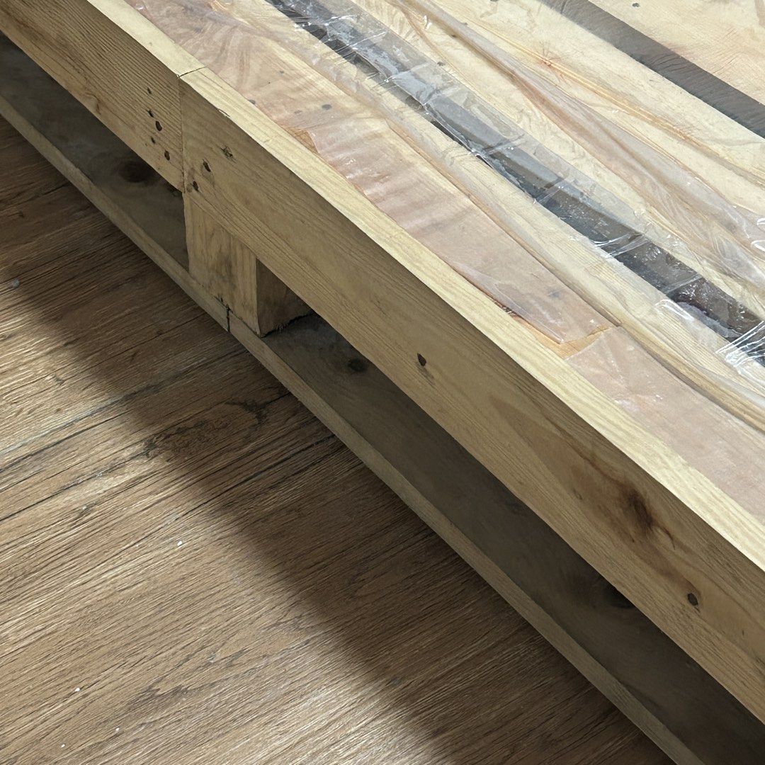 Wooden Bed Frame with Foam (Category: Bed Frames & Mattresses) located in Quezon City. Submitted by jaja.20 (Listing ID 1467718988, Image 2). Description: 48x75” semi double 6” height -Comes with Mandaue foam mattress, lightly used. This bed is barely used, only used for the guest room. Orig price: 3.5k customized palette bed frame with full stopper + 2k foam Pickup at: Novaliches, QC.