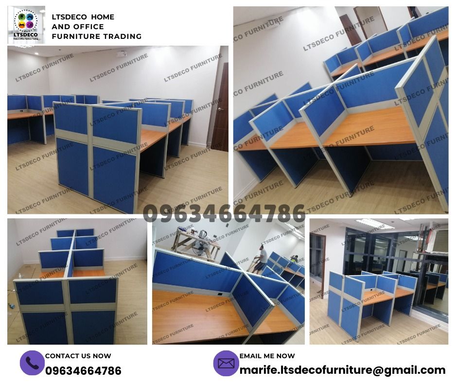 workstation tables customized office partitions (Category: Office Furniture & Fixtures) located in Quezon City. Submitted by lailace (Listing ID 1467662792, Image 3). Description: 👉Are you looking for WORKSTATION, MODULAR CUBICLES OFFICE PARTITION, and OFFICE FURNITURE SUPPLIER? LTSDECO Furniture, is direct supplier, manufacturer, and trusted provider of high quality, affordable and durable modular office divider partition, home and office furni