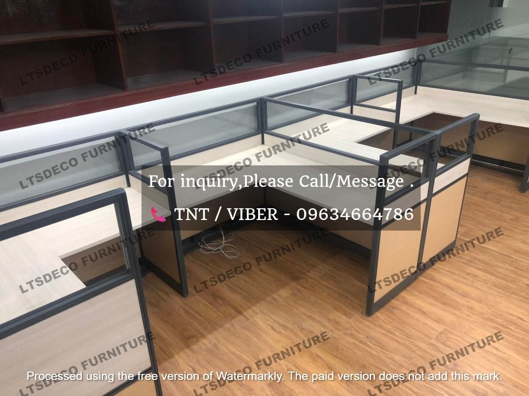 workstation tables modular office partition with glass (Category: Office Furniture & Fixtures) located in Quezon City. Submitted by ltsdecofurniture (Listing ID 1467686668, Image 1). Description: 👉Are you looking for WORKSTATION, MODULAR CUBICLES OFFICE PARTITION, and OFFICE FURNITURE SUPPLIER? LTSDECO Furniture, is direct supplier, manufacturer, and trusted provider of high quality, affordable and durable modular office divider partition, home 