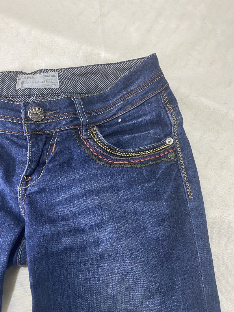 Y2K Kama Classics Low rise Denim Capri Pants (Category: Other Bottoms) located in Marilao. Submitted by kyssmarila (Listing ID 1467741774, Image 3). Description: — Size: natural waist of 25” —measure 28-29 waistline — Condition: 9/10 — Flaws: None.