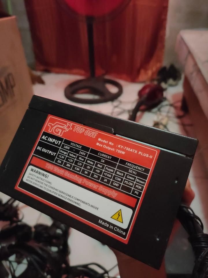YGT 750W POWERSUPPLY (Category: Desktops) located in Caloocan City. Submitted by dedeymayor61881 (Listing ID 1467704136, Image 1). Description: For sale: YGT 750w PSU /powersupply = 350 pesos 3 days warranty Pickup or lalamove available Actual test or videotest available Loc: Sta. Maria Bulacan.