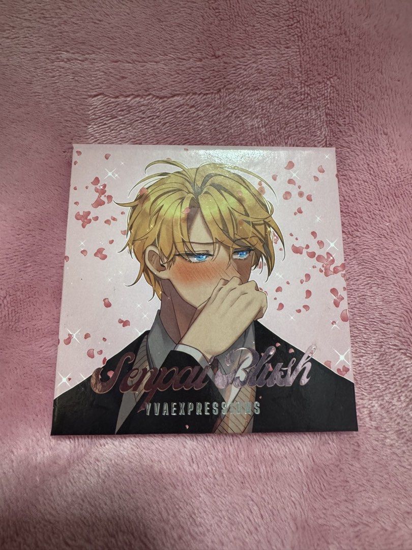 Yva Expressions Senpai Blush Palette (Category: Makeup) located in Arayat. Submitted by janeng_ba10fd (Listing ID 1467755734, Image 1). Description: Yva Expressions Senpai Blush palette with four shades. Anime style cover artwork on the front. Built-in mirror inside the lid. Cruelty-free formula. Back label lists full ingredients. Never used, palette pans completely untouched..
