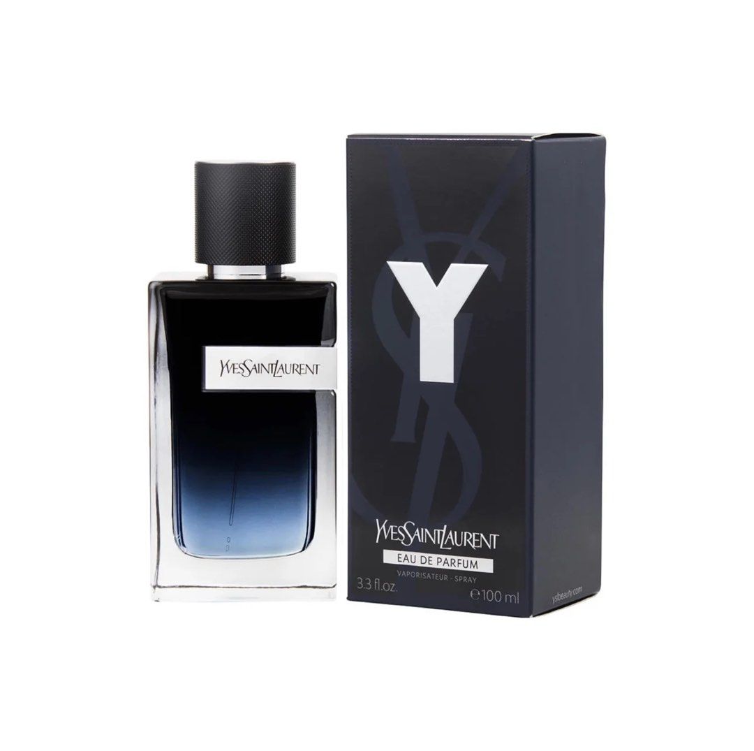 Yves Saint Laurent Y Eau De Parfum 100ml (Category: Fragrance & Deodorants) located in Manila. Submitted by ktyyycloset (Listing ID 1467762561, Image 1). Description: - 100% Authentic Yves Saint Laurent Y Eau de Parfum - Generous 100ml refillable spray bottle in dark blue gradient glass - Brand new, sealed in original plastic wrapping - Clear ingredients list and barcode at the back of the box - Fresh manufacturing batch: January 2026 - Ideal as 