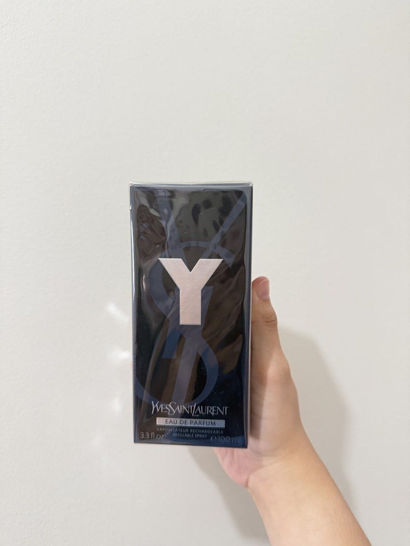 Yves Saint Laurent Y Eau De Parfum 100ml (Category: Fragrance & Deodorants) located in Manila. Submitted by ktyyycloset (Listing ID 1467762561, Image 2). Description: - 100% Authentic Yves Saint Laurent Y Eau de Parfum - Generous 100ml refillable spray bottle in dark blue gradient glass - Brand new, sealed in original plastic wrapping - Clear ingredients list and barcode at the back of the box - Fresh manufacturing batch: January 2026 - Ideal as 