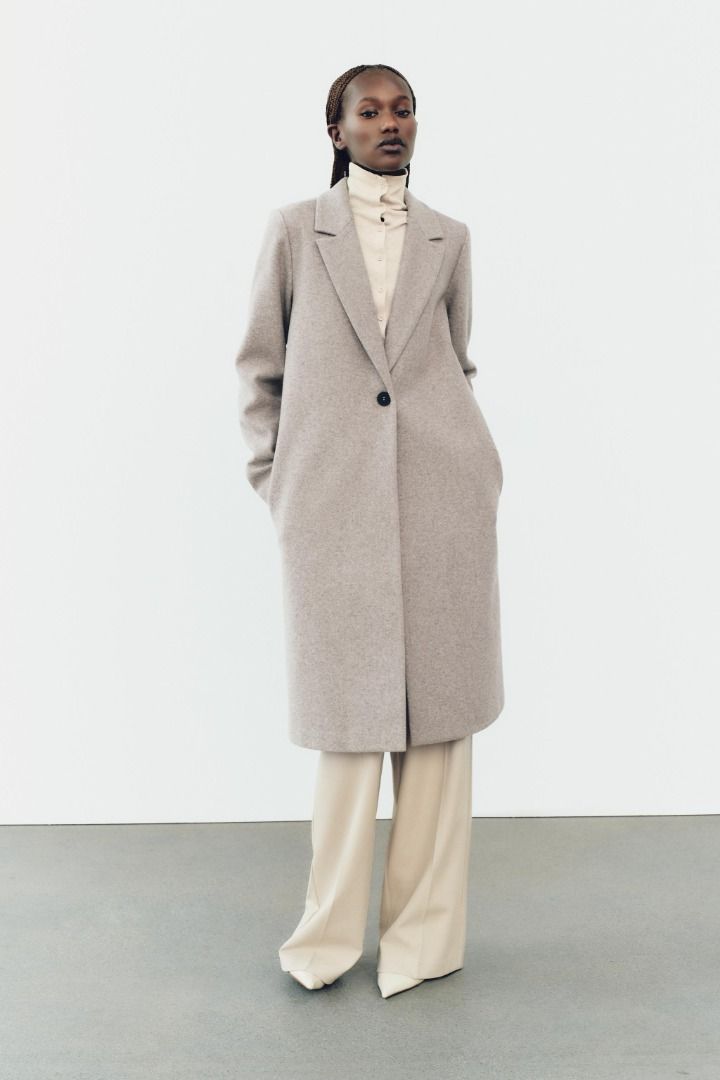Zara Basic Soft Coat (Category: Coats, Jackets and Outerwear) located in Quezon City. Submitted by laragaelle (Listing ID 1467735907, Image 1). Description: Name: Zara Basic Soft Coat Colour: Beige Marl Design: Notched lapel collar, long sleeves, straight hem and front button fastening. Size on Tag: S / EUR S / USA S / MEX 26 Purchased for: P2,595 RFS: Decluttering, never used.