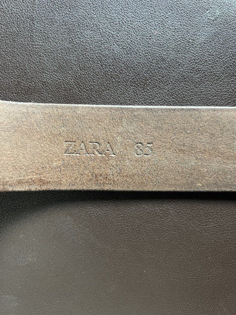 Zara Belt (Category: Belts) located in Quezon City. Submitted by inthefrow (Listing ID 1467675512, Image 2). Description: - For that “cowboy” look - 1.7” width with hefty hard leather - can fit waist 27-29” - unisex • Best price already .