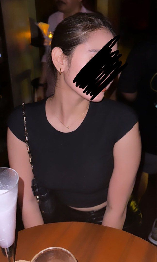 Zara Black Crop Top (Category: Shirts) located in Manila. Submitted by backupaccount2 (Listing ID 1467784783, Image 1). Description: - Brand: Zara - Style: Basic black top with short sleeves, round neckline, and cropped cut - Material: Comfortable stretch fabric - Condition: Worn once only, zero flaws, freshly washed and ready to ship - Versatility: Easy to match with high-waisted jeans, shorts, or skirts.