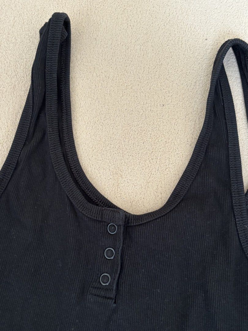 Zara Black ribbed tank mini dress (Category: Dresses) located in Pasig City. Submitted by llovedbyliv (Listing ID 1467634521, Image 2). Description: Small to Semi Medium (Fitted).
