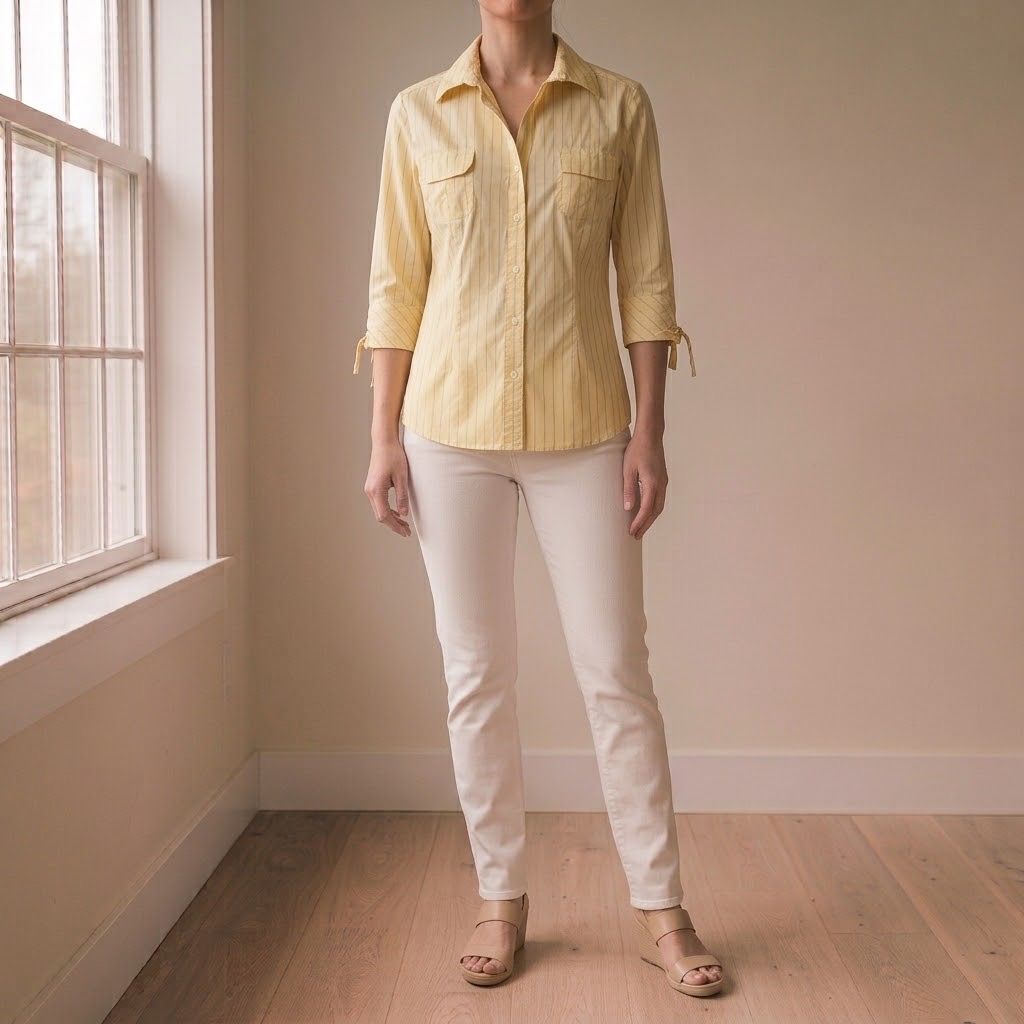 Zara Mango YELLOW LONG SLEEVES BUTTON SHIRT TOP (Category: Longsleeves) located in Marikina City. Submitted by minimalistmanila (Listing ID 1467765937, Image 1). Description: Zara yellow long sleeves striped top. Fits S/M. Barely used. Order now! .
