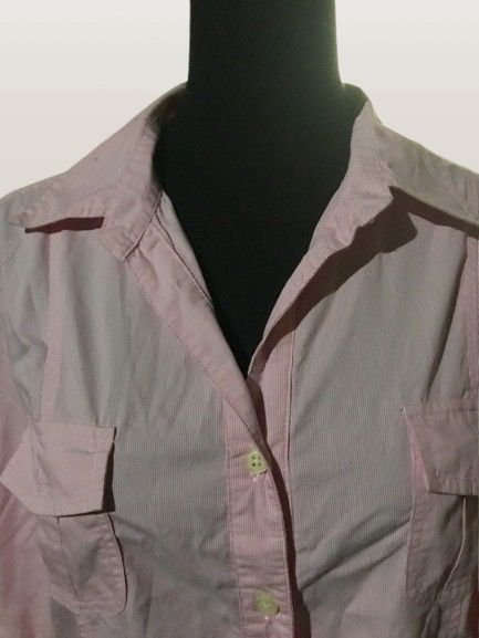 ZARA PINK STRIPED BUTTON SHIRT (Category: Longsleeves) located in Marikina City. Submitted by minimalistmanila (Listing ID 1467767828, Image 2). Description: Genuine Zara pink long sleeves striped top. M/L fit. With foldable sleeves. Much nicer in actual. Barely used. Bought abroad. Just needs ironing as kept in storage. Order now! .