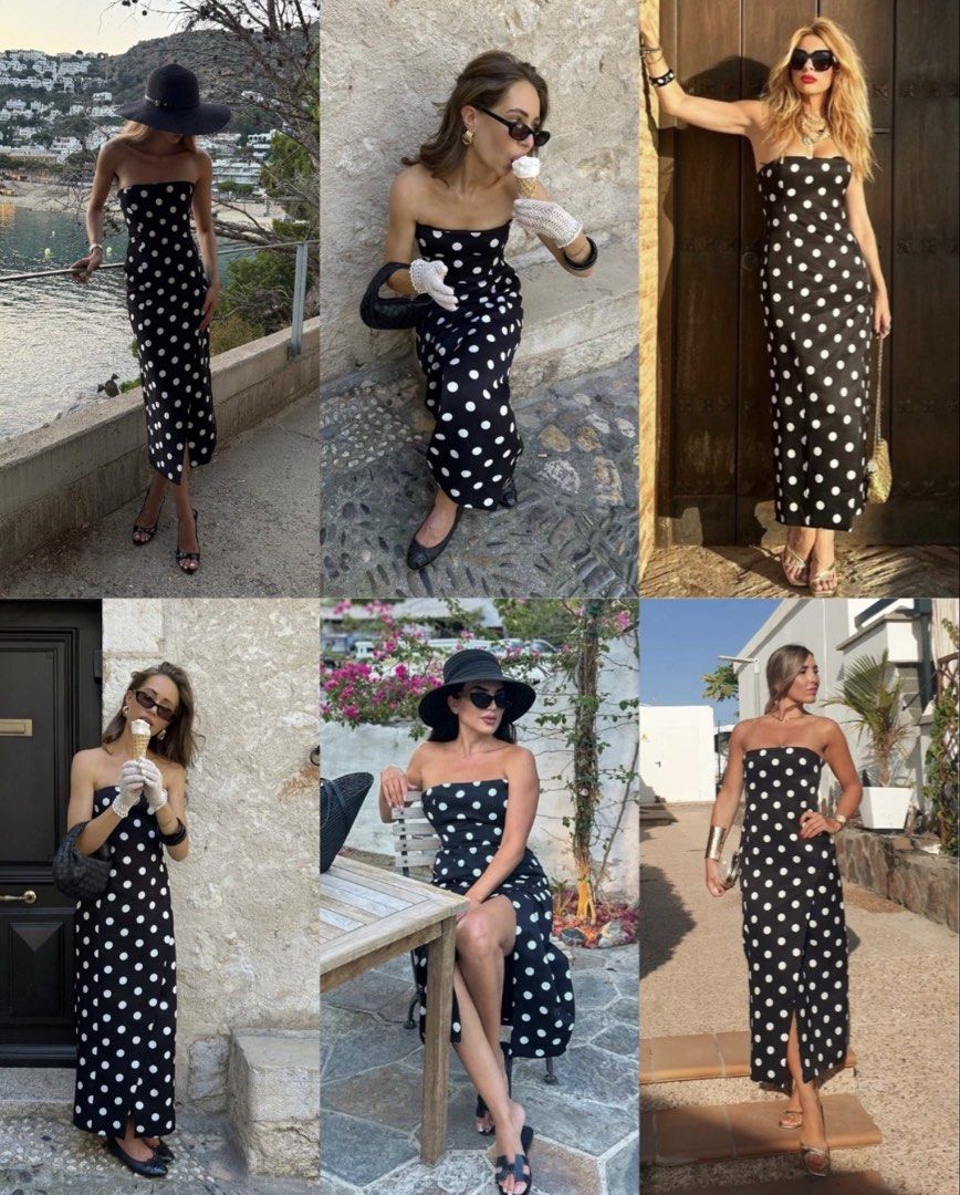 Zara Strapless Polkadot Dress (Category: Dresses) located in Bocaue. Submitted by vanessaolmedo (Listing ID 1467622502, Image 3). Description: Brand new with tag M on tag .
