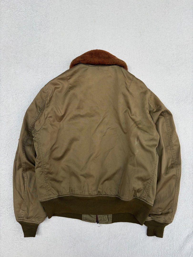 1940s WW2 Type B-15 Repro By Buzz Rickson (Category: Coats, Jackets and Outerwear) located in Baguio. Submitted by thecollector2600 (Listing ID 1467985073, Image 2). Description: 1940s WW2 Type B-15 Repro By Buzz Rickson Retails at 55k In good condition Has signs of wear Blanket wool-lined Size 40 M-L Pit to pit-22” Length-24” Shoulders-18” Sleeves-24.5” 7,500.