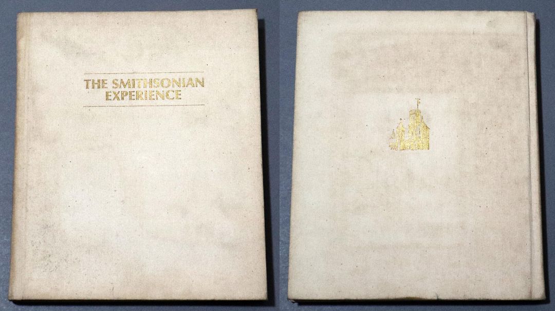 1977 U.S.A. The Smithsonian Experience Hardcover Book (Category: Storybooks) located in Caloocan City. Submitted by oldbestseller72 (Listing ID 1467936554, Image 2). Description: - 255 pages - Title: The Smithsonian Experience Hardcover Book - Featuring gold-stamped lettering on the front cover - The Smithsonian Castle silhouette on the back cover. - Content: Packed with historical articles and vibrant photographs covering dinosaurs, famous artif