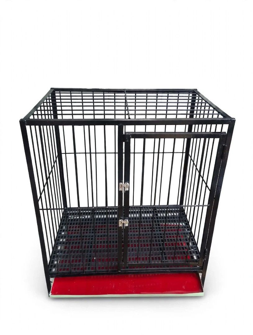 2*3*3 dog cage (Category: Storage Boxes & Baskets) located in Cavite. Submitted by krifordviado (Listing ID 1468022327, Image 2). Description: - Heavy-duty 2*3*3 dog cage - round bar grills with secure front double latch lock - Removable plastic grid flooring for comfort - Slide-out red tray underneath for hassle-free cleanup - Ideal and safe enclosure for dogs and other pets.