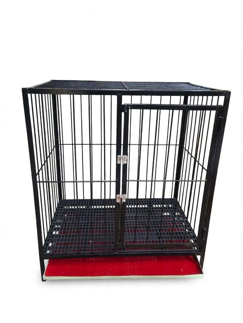 2*3*3 dog cage (Category: Storage Boxes & Baskets) located in Cavite. Submitted by krifordviado (Listing ID 1468022327, Image 1). Description: - Heavy-duty 2*3*3 dog cage - round bar grills with secure front double latch lock - Removable plastic grid flooring for comfort - Slide-out red tray underneath for hassle-free cleanup - Ideal and safe enclosure for dogs and other pets.