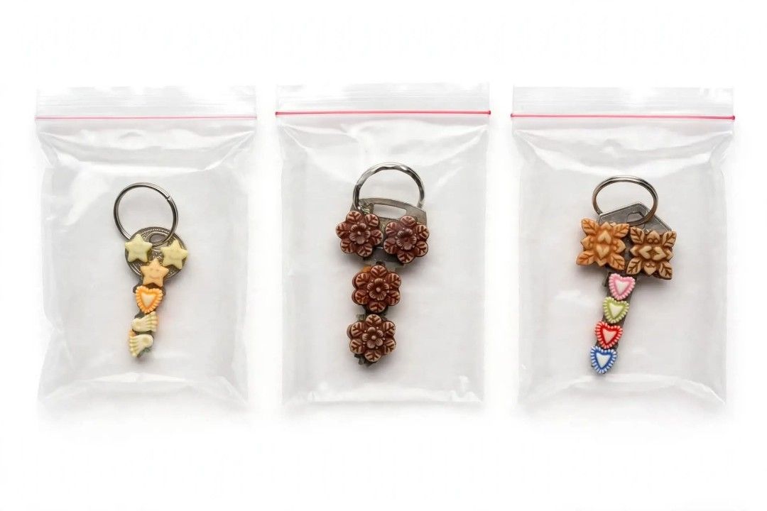 250 TAKE ALL - 28pcs on hand SOUVENIR KEYCHAINS (Category: Computer Keyboard) located in Manila. Submitted by roseannlmn66895 (Listing ID 1468055752, Image 1). Description: *250 TAKE ALL - 28pcs on hand SOUVENIR KEYCHAINS - 28pcs Assorted* Take all 28pcs - iba iba design at sizes! - Cute key-shaped keychains - Designs: stars, brown flowers, colorful hearts - Naka individual clear plastic - malinis - Sizes: assorted small to big - Perfect pang bir
