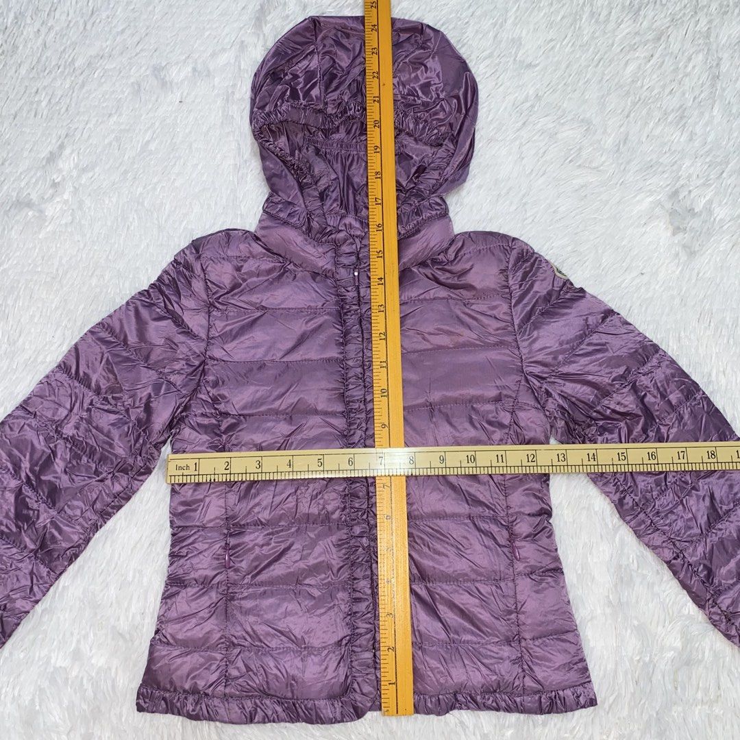 6 Years Old Moncler Violet Winter Puffer Jacket Zipper Hoodie Snap Windbreaker Luxury Boy Girl Baby Kids Original (Category: Babies & Kids Fashion) located in Bulacan. Submitted by jexmd (Listing ID 1467727473, Image 2). Description: Stain need wash.