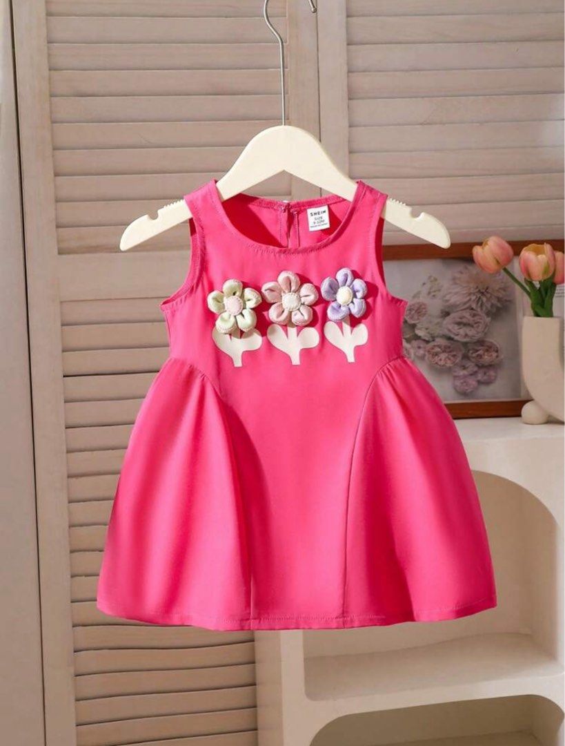 6pcs, bnew lahat. Take all (Category: Babies & Kids Fashion) located in Caloocan City. Submitted by aizabalan52674 (Listing ID 1467990096, Image 3). Description: - Bright pink party dress for toddlers aged 1 to 3 years old - Fluffy multi-layered tulle skirt for a big, puffy shape - Bodice decorated with cute embroidered flowers and pearl bead accents - Sweet straps with ruffled bow details - Convenient back zipper closure - Ideal for birthdays, p