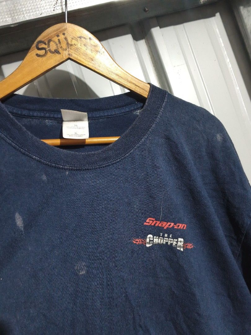 90s Snap On The Chopper (Category: Tshirts & Polo Shirts ) located in Bacolod City. Submitted by squarer00ts (Listing ID 1467952090, Image 2). Description: 90s West Coast Snap On The Chopper •Size on tag: XLarge •Dimension: •Width: 23.5 •Length: 29.