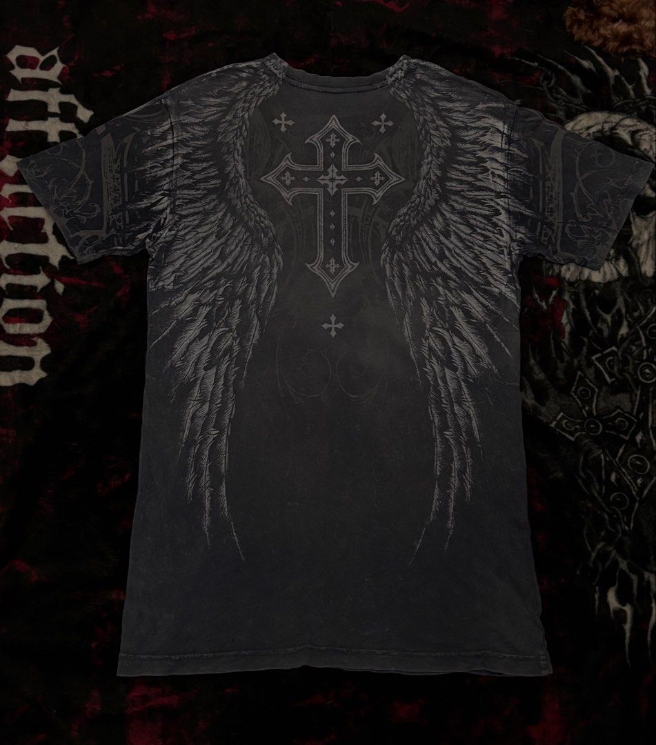 GRAIL AFFLICTION DEMON EYES (Category: Tshirts & Polo Shirts ) located in Caloocan City. Submitted by styxrag (Listing ID 1467847814, Image 2). Description: ♱ ☠︎ 𝐁𝐑𝐀𝐍𝐃: GRAIL AFFLICTION DEMON EYES ♱ ☠︎ 𝐃𝐈𝐌𝐄𝐒: SMALL ON TAG ╰ WIDTH: ╰ LENGTH: ♱ ☠︎ 𝐅𝐋𝐀𝐖𝐒: ♱ ☠︎ 𝐂𝐔𝐑𝐑𝐄𝐍𝐓 𝐎𝐅𝐅𝐄𝐑: ₱ 4,000 ——— ꧁ ༚༅༚˳. ♱ .˳༚༅༚ ꧂ ———.