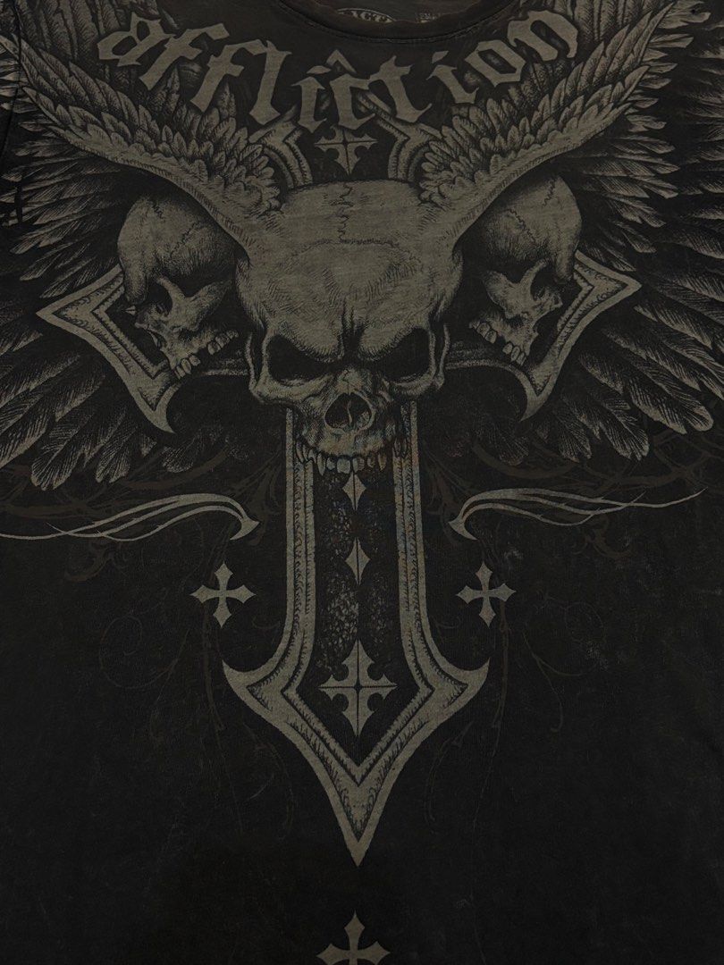 GRAIL AFFLICTION DEMON EYES (Category: Tshirts & Polo Shirts ) located in Caloocan City. Submitted by styxrag (Listing ID 1467847814, Image 3). Description: ♱ ☠︎ 𝐁𝐑𝐀𝐍𝐃: GRAIL AFFLICTION DEMON EYES ♱ ☠︎ 𝐃𝐈𝐌𝐄𝐒: SMALL ON TAG ╰ WIDTH: ╰ LENGTH: ♱ ☠︎ 𝐅𝐋𝐀𝐖𝐒: ♱ ☠︎ 𝐂𝐔𝐑𝐑𝐄𝐍𝐓 𝐎𝐅𝐅𝐄𝐑: ₱ 4,000 ——— ꧁ ༚༅༚˳. ♱ .˳༚༅༚ ꧂ ———.