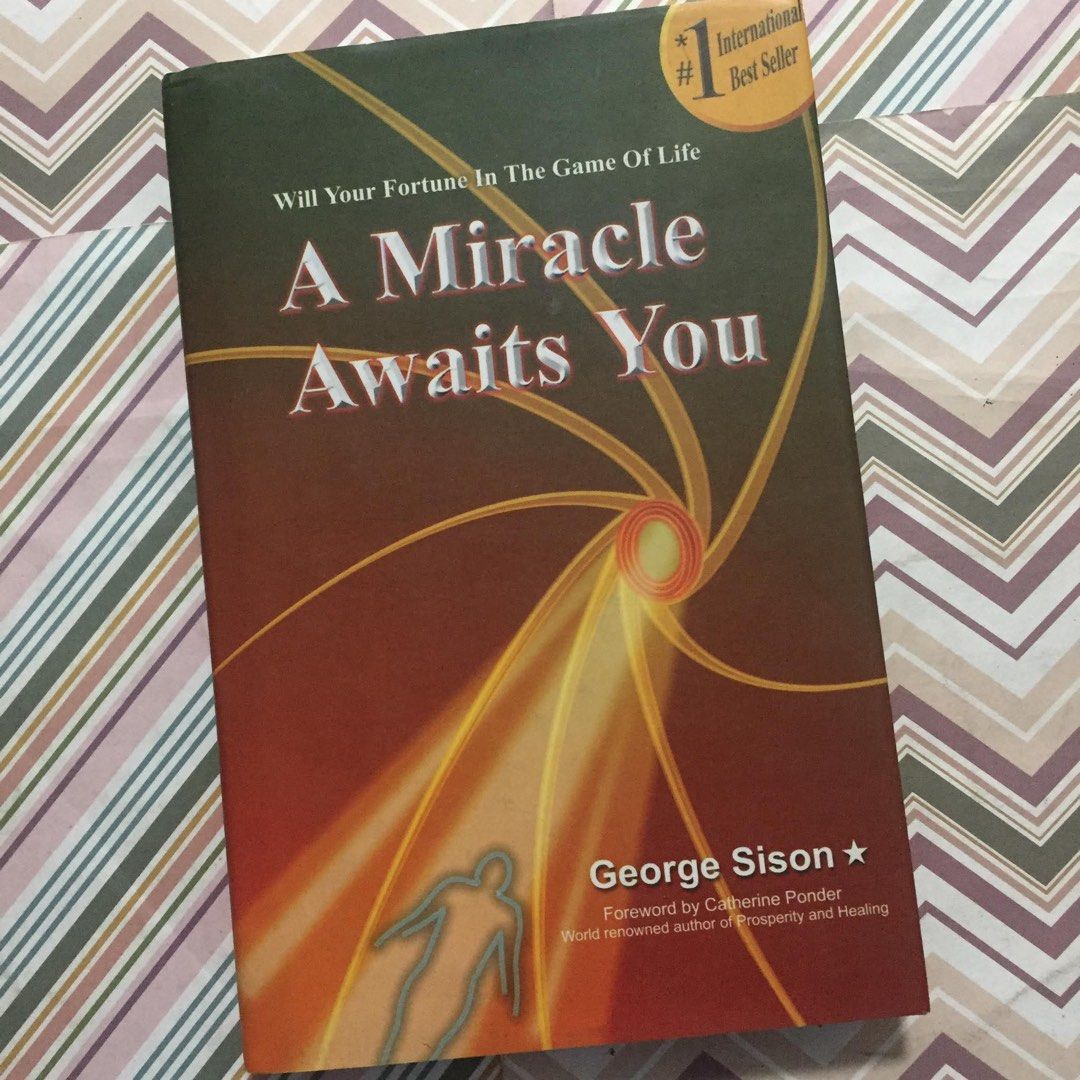 A Miracle Awaits You by George Sison (Category: Storybooks) located in Pasig City. Submitted by sell.phi (Listing ID 1467907534, Image 1). Description: A Miracle Awaits You George Sison Preloved hardbound with minor signs of wear on the dustjacket with pen marks on the first page VG condition .