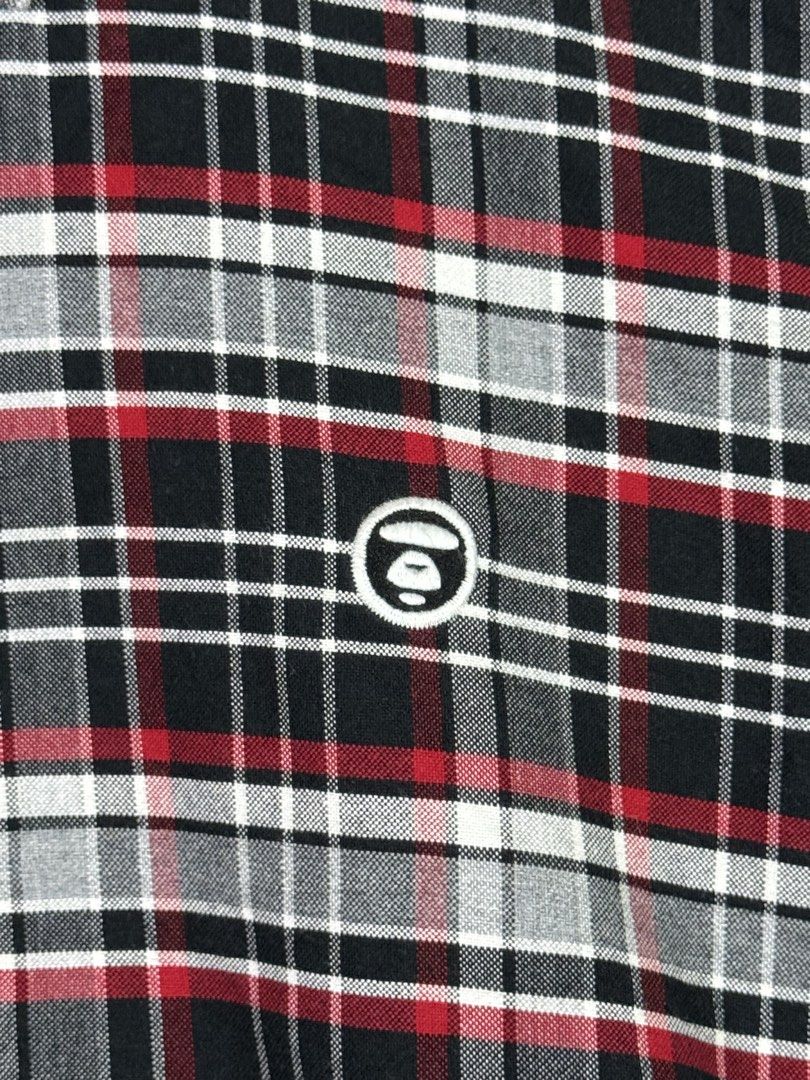 Aape button up ahirt (Category: Tshirts & Polo Shirts ) located in Quezon City. Submitted by dailyfits08 (Listing ID 1468018527, Image 2). Description: Aape button down Size large 21.5x26 Excellent.