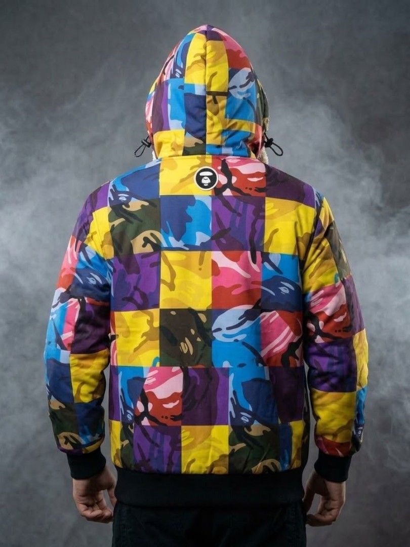 AAPE Multicolor Down Camo Jacket ( Reversible sherpa ) (Category: Coats, Jackets and Outerwear) located in Quezon City. Submitted by wgapparel (Listing ID 1468021645, Image 2). Description: 📌 available 20 x 25.5 W/L ( small on tag ) Excellent condition Complete tags Orig 💯 Color rate 9.5/10 Minimal lints crazycamo side Heavy cloth. Bigat po dahil reversible. Very comfy din 🙂 💰 Mine 5080 ( Free shipping ).