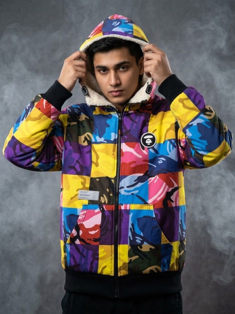 AAPE Multicolor Down Camo Jacket ( Reversible sherpa ) (Category: Coats, Jackets and Outerwear) located in Quezon City. Submitted by wgapparel (Listing ID 1468021645, Image 1). Description: 📌 available 20 x 25.5 W/L ( small on tag ) Excellent condition Complete tags Orig 💯 Color rate 9.5/10 Minimal lints crazycamo side Heavy cloth. Bigat po dahil reversible. Very comfy din 🙂 💰 Mine 5080 ( Free shipping ).