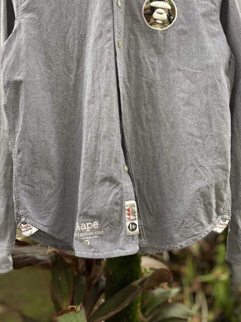 Aape Polo longsleeved (Category: Formal Shirts) located in Cagwait. Submitted by roundsociety_ph (Listing ID 1467849863, Image 3). Description: Authentic Large on tag dimension 21 x 26 Still presentable with minor sign of usage check detail photos.