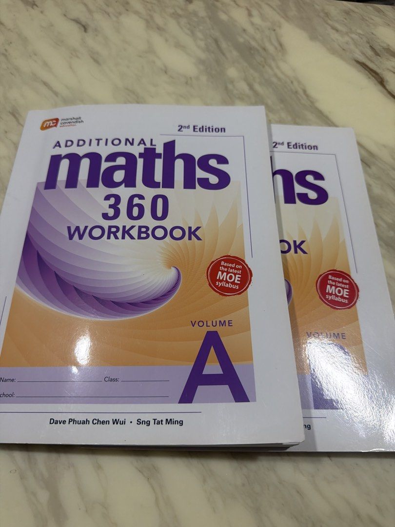 Additional math 360 workbook (Category: Assessment Books) located in Singapore. Submitted by m8family (Listing ID 1467903749, Image 1). Description: price listed for both books.