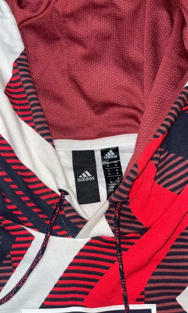 ADIDAS ALL OVER PRINT JACKETQ (Category: Coats, Jackets and Outerwear) located in Calamba. Submitted by zydr1ch (Listing ID 1467873519, Image 2). Description: Adidas Allover Print Track Jacket Medium on tag length-28inch width- 22Inch.